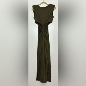 Army Green Cutout Maxi